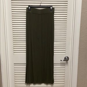 Women’s Forest green maxi skirt